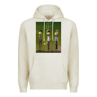 Oatmeal Heather ajr green Premium Hoodie - linhVisuals