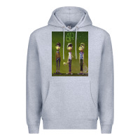 Heather Grey ajr green Premium Hoodie - linhVisuals