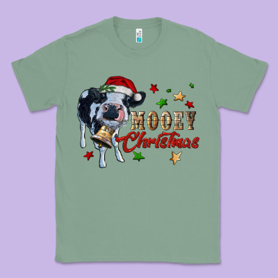 Mooey Christmas Classic Tee Designed By Ranaportraitstore