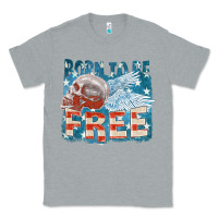 Heather Grey Born to be free Classic Tee - FaDigitalArtStudio