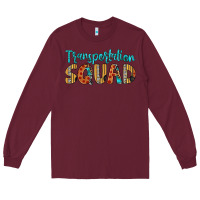 Burgundy transportation squad Long Sleeve Tee - Artiststas