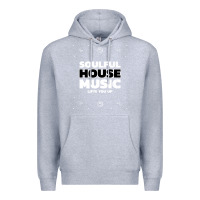 Heather Grey soulful house music deep house edm premium t shirt Premium Hoodie - linhVisuals