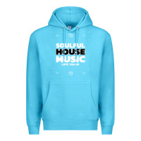 Ocean Blue soulful house music deep house edm premium t shirt Premium Hoodie - linhVisuals