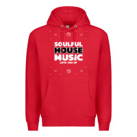 Red soulful house music deep house edm premium t shirt Premium Hoodie - linhVisuals