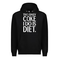 Black the only coke i do is diet Premium Hoodie - linhVisuals