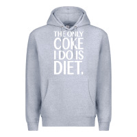 Heather Grey the only coke i do is diet Premium Hoodie - linhVisuals