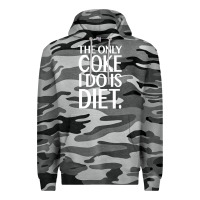 Slate Camo the only coke i do is diet Premium Hoodie - linhVisuals