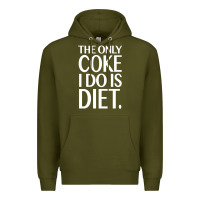 Army Green the only coke i do is diet Premium Hoodie - linhVisuals