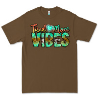 Cacao Tired Mom Vibes Premium Tee - CowhideDigitalArt