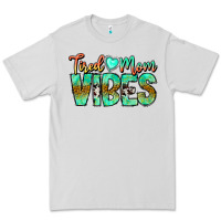 Dove Grey Tired Mom Vibes Premium Tee - CowhideDigitalArt