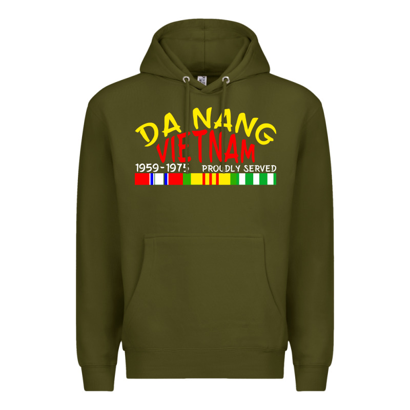 Da Nang Vietnam War Veteran Military Premium Hoodie by linhVisuals | Teevron