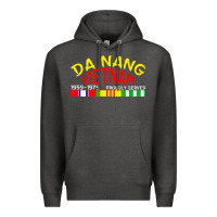 Charcoal Heather da nang vietnam war veteran military Premium Hoodie - linhVisuals