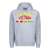 Heather Grey da nang vietnam war veteran military Premium Hoodie - linhVisuals