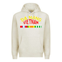 Oatmeal Heather da nang vietnam war veteran military Premium Hoodie - linhVisuals