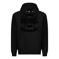 Black diesel mechanic Premium Hoodie - linhVisuals
