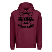 Burgundy diesel mechanic Premium Hoodie - linhVisuals