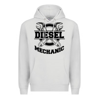Dove Grey diesel mechanic Premium Hoodie - linhVisuals