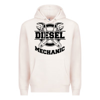 Pale Pink diesel mechanic Premium Hoodie - linhVisuals