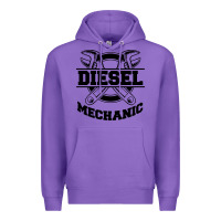 Purple diesel mechanic Premium Hoodie - linhVisuals