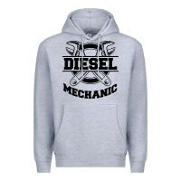 Heather Grey diesel mechanic Premium Hoodie - linhVisuals