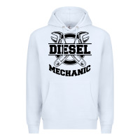 White diesel mechanic Premium Hoodie - linhVisuals