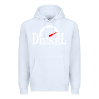 White diesel stylish Premium Hoodie - linhVisuals