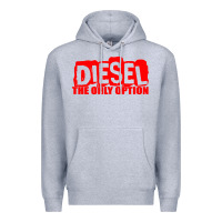 Heather Grey Diesel The Only Option Premium Hoodie - linhVisuals