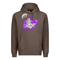Coffee techno astronaut electronic music rave festival raver t shirt Premium Hoodie - linhVisuals