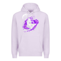 Lilac techno astronaut electronic music rave festival raver t shirt Premium Hoodie - linhVisuals