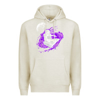 Oatmeal Heather techno astronaut electronic music rave festival raver t shirt Premium Hoodie - linhVisuals