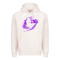 Pale Pink techno astronaut electronic music rave festival raver t shirt Premium Hoodie - linhVisuals