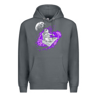 Rock techno astronaut electronic music rave festival raver t shirt Premium Hoodie - linhVisuals