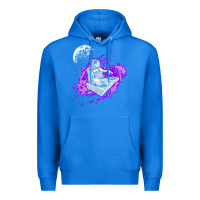 True Royal techno astronaut electronic music rave festival raver t shirt Premium Hoodie - linhVisuals