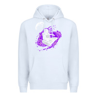 White techno astronaut electronic music rave festival raver t shirt Premium Hoodie - linhVisuals