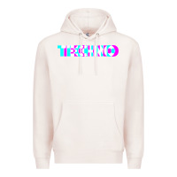 Pale Pink techno music t shirt Premium Hoodie - linhVisuals