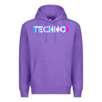 Purple techno music t shirt Premium Hoodie - linhVisuals