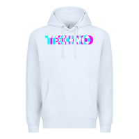 White techno music t shirt Premium Hoodie - linhVisuals