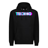 Black techno music t shirt Premium Hoodie - linhVisuals