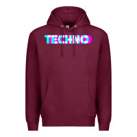 Burgundy techno music t shirt Premium Hoodie - linhVisuals