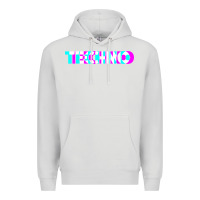 Dove Grey techno music t shirt Premium Hoodie - linhVisuals
