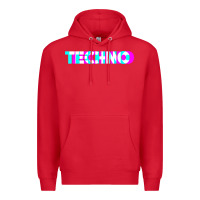 Red techno music t shirt Premium Hoodie - linhVisuals