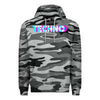 Slate Camo techno music t shirt Premium Hoodie - linhVisuals