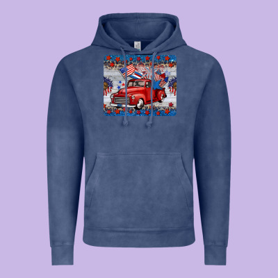American Truck 4th Of July Mousepad Vintage Hoodie Designed By Barkaloodesign
