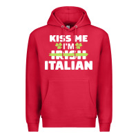 Cardinal kiss me im italian t  shirt kiss me i'm irish italian patriotic st pat Premium Hoodie - linhVisuals