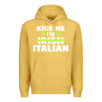Antique Gold kiss me im italian t  shirt kiss me i'm irish italian patriotic st pat Premium Hoodie - linhVisuals