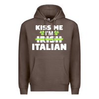 Coffee kiss me im italian t  shirt kiss me i'm irish italian patriotic st pat Premium Hoodie - linhVisuals