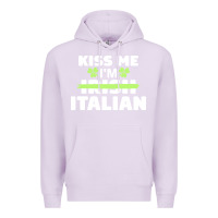 Lilac kiss me im italian t  shirt kiss me i'm irish italian patriotic st pat Premium Hoodie - linhVisuals