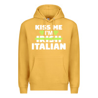 Mustard kiss me im italian t  shirt kiss me i'm irish italian patriotic st pat Premium Hoodie - linhVisuals