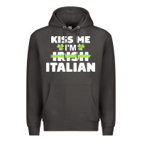 Smoke kiss me im italian t  shirt kiss me i'm irish italian patriotic st pat Premium Hoodie - linhVisuals