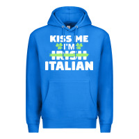 True Royal kiss me im italian t  shirt kiss me i'm irish italian patriotic st pat Premium Hoodie - linhVisuals